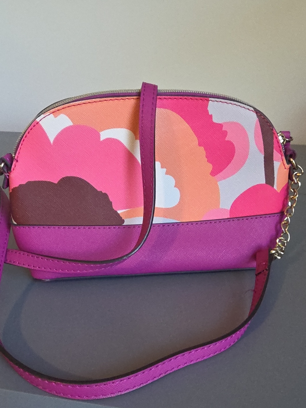 TRINA TURK Pink and Orange Floral Dome Crossbody - Picture 5 of 7